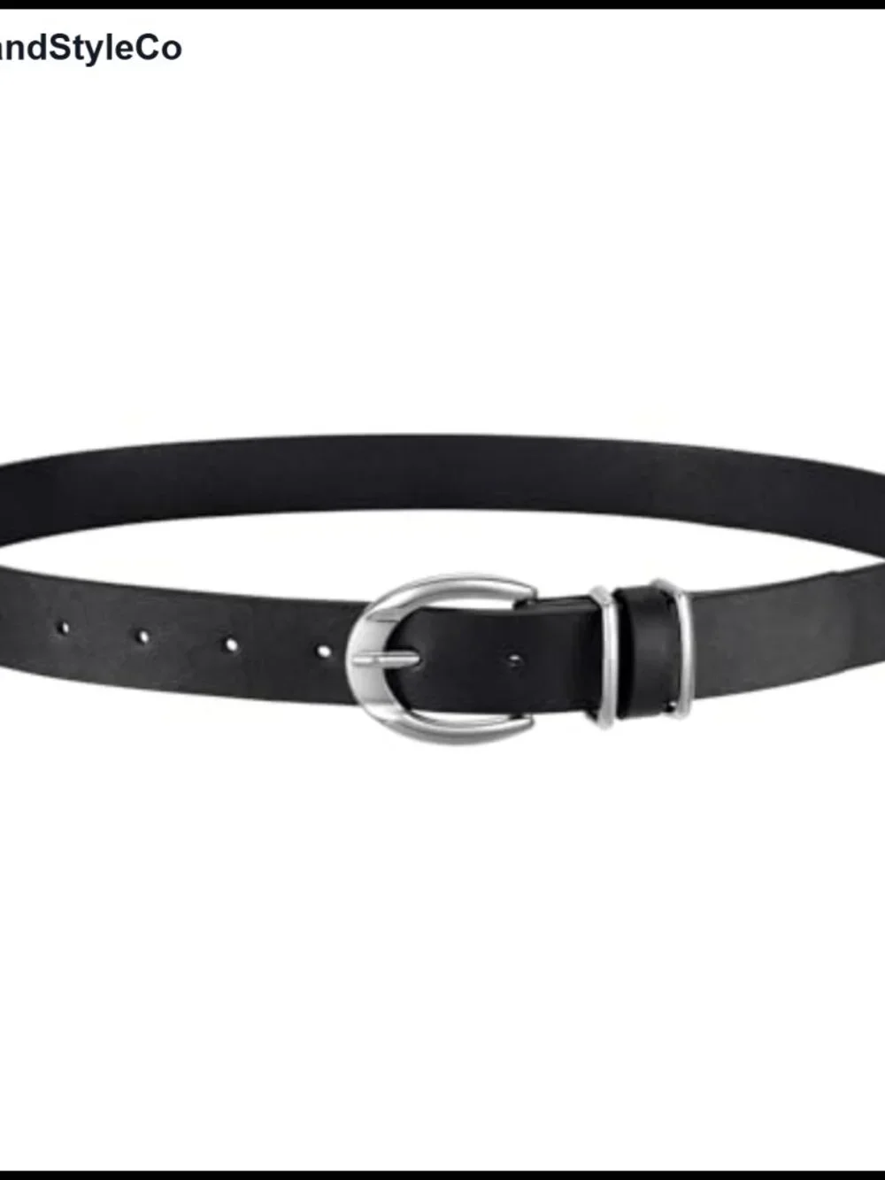 Women's Leather Belt with Gold or Silver Pin Buckle